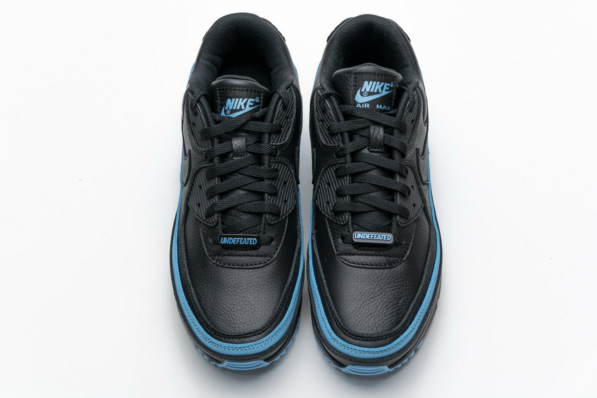 CJ7197-002 Undefeated x Nike Air Max 90 Black Blue Fury