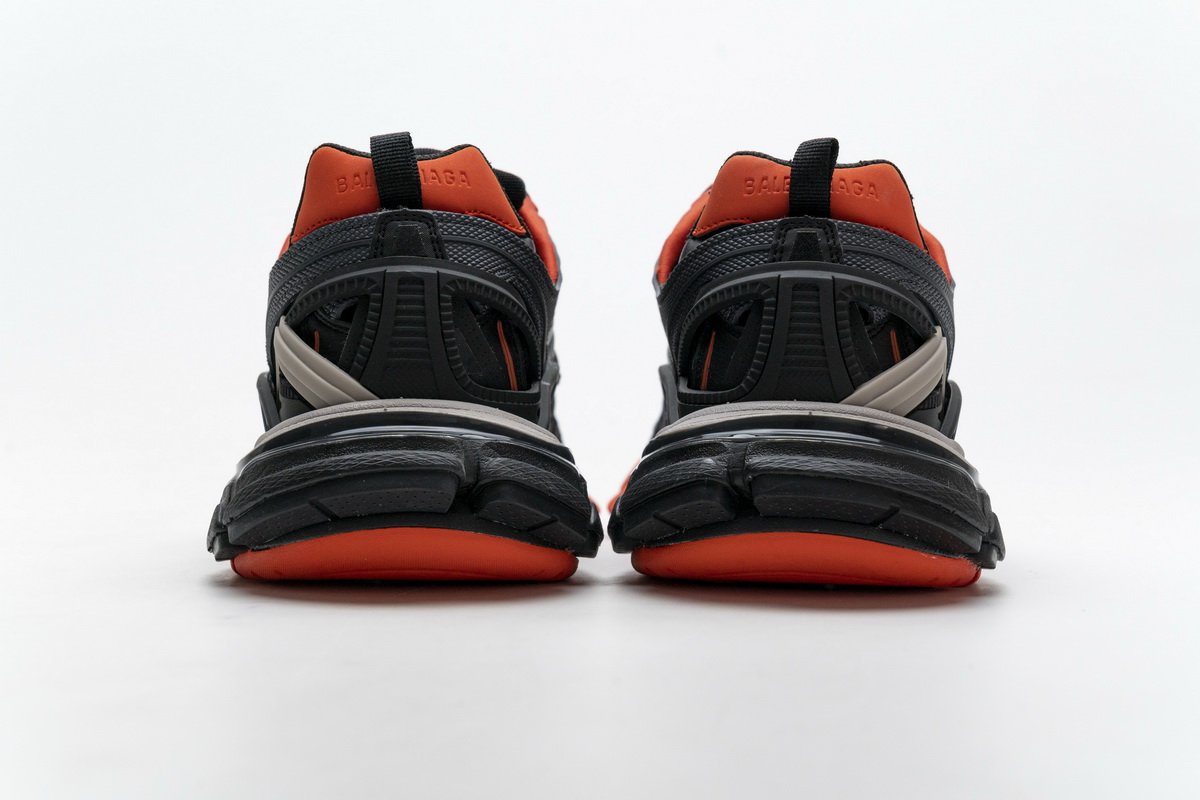 570391 W2GN1 2002 Blenciaga Track 2 Sneaker Dark Grey Orange