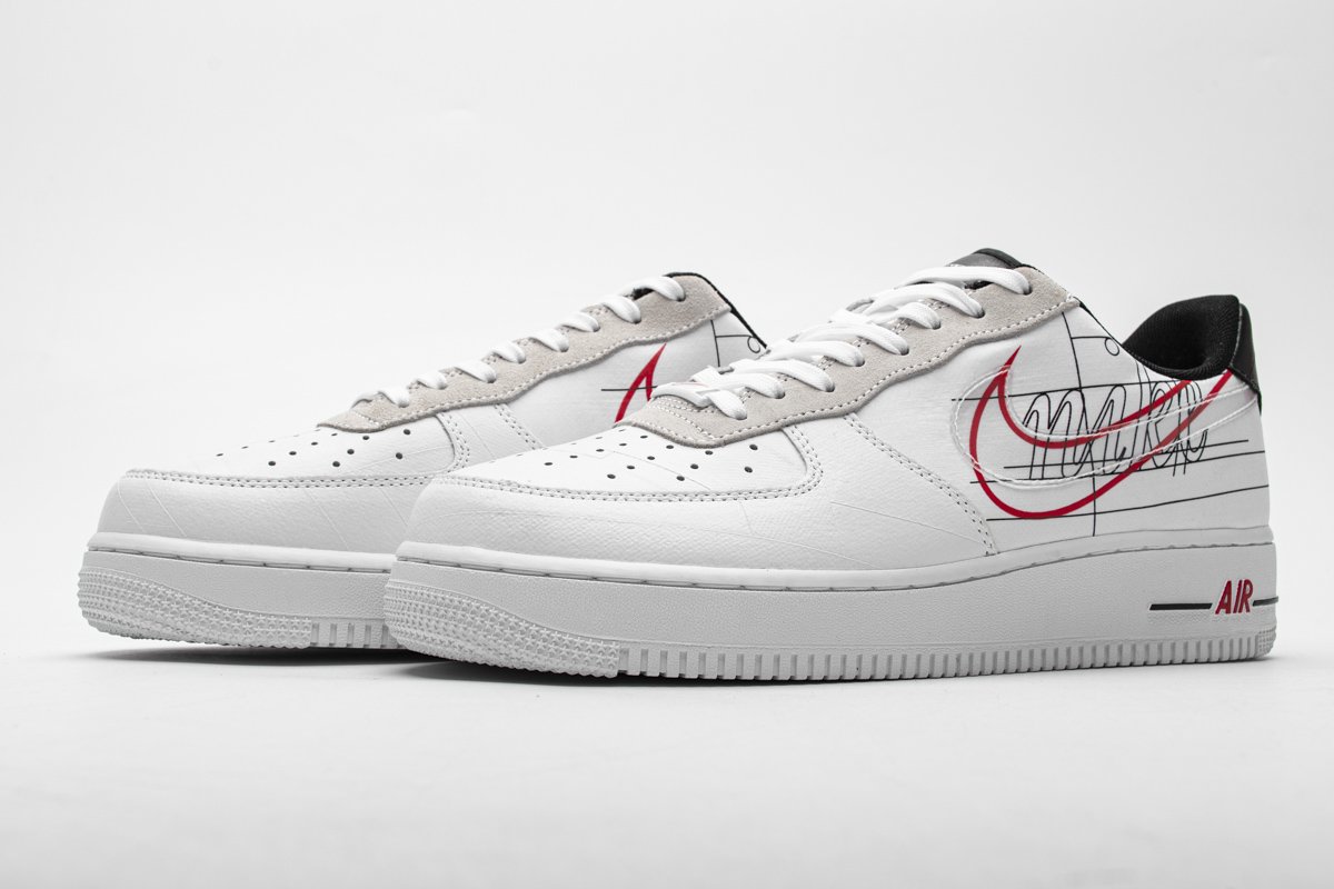 CK9257-100 Nike Air Force 1 ’07 LV8 White Black Pure Platinum