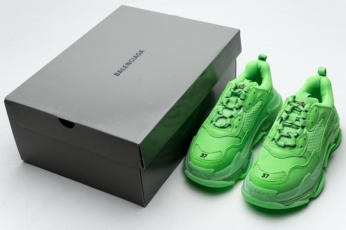 544351 w09ol 3801 Ba*len*cia*ga triple s fluo green