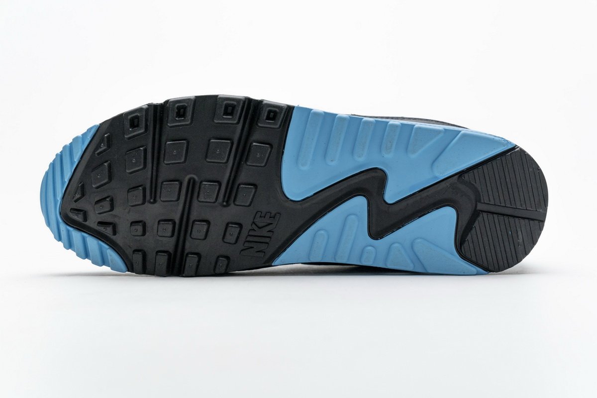 CJ7197-002 Undefeated x Nike Air Max 90 Black Blue Fury