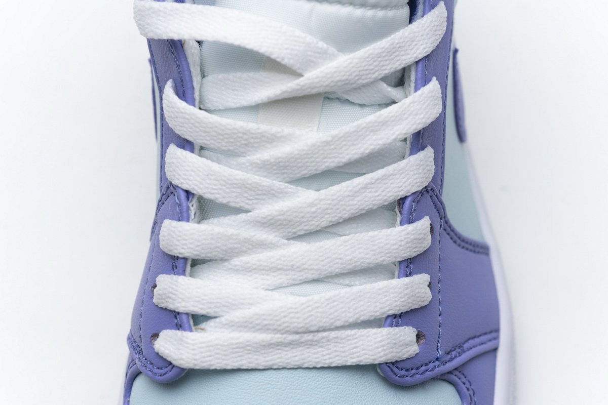 554725-500 Air Jordan 1 Mid Purple Aqua Blue