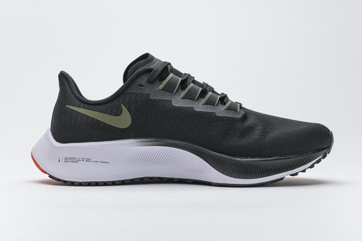 BQ9646-004 Nike Air Zoom Pegasus 37 Black Medium Olive Aqua