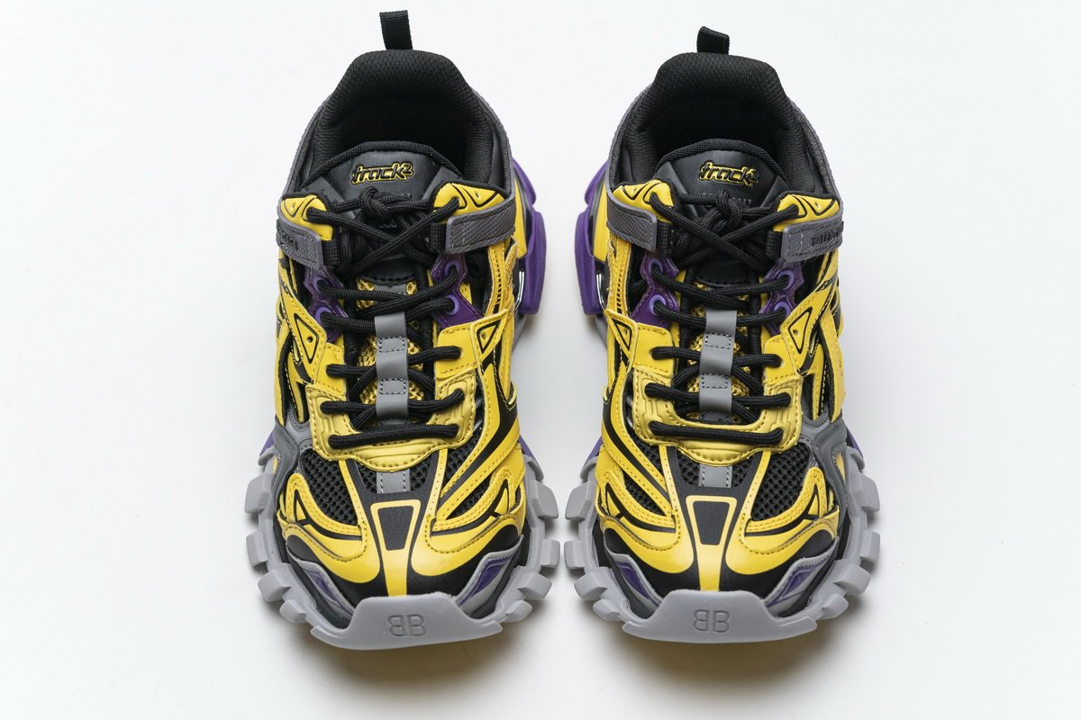 570391 W2GN1 2027 Blenciaga Track 2 Sneaker Yellow Black