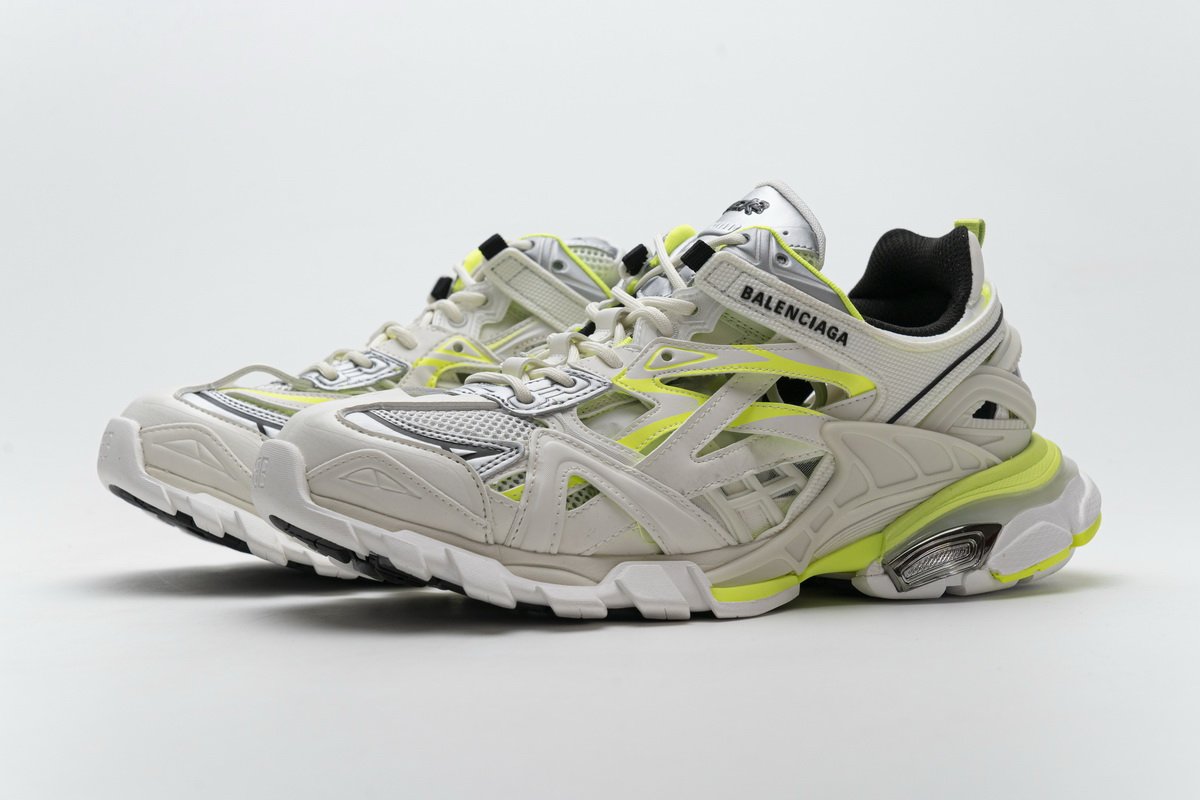 568515 W2ON3 9073 Blenciaga Track 2 Sneaker White Fluo Yellow