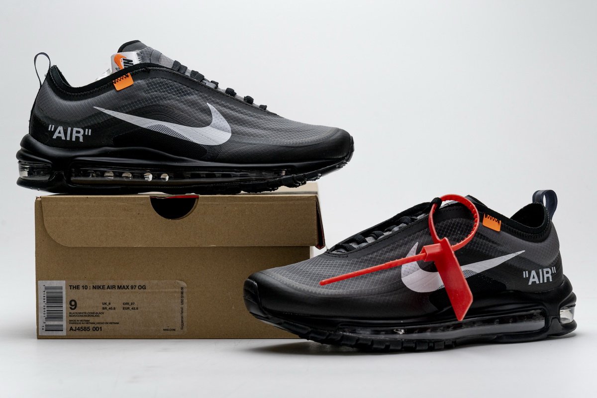 AJ4585-001 Off-White x Nike Air Max 97 All Black