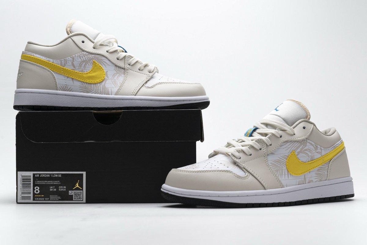 CK3022-107 Air Jordan 1 Low Palm Tree