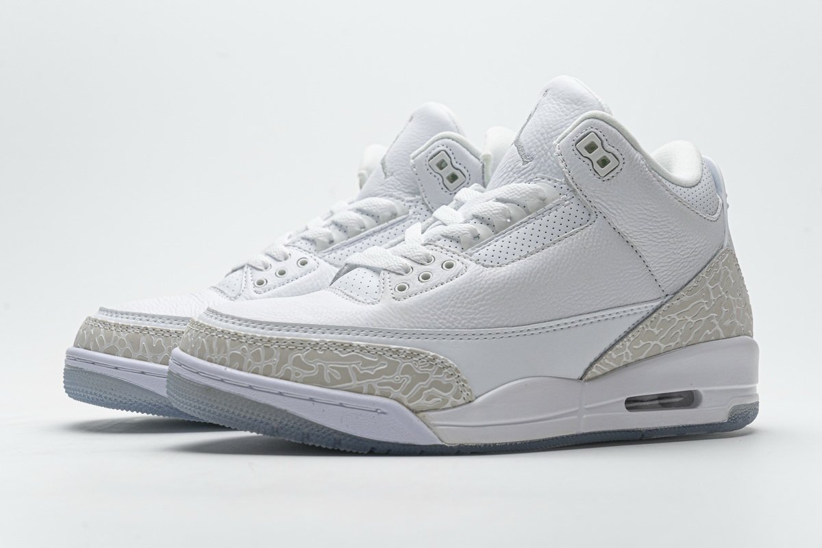 136064-111 Air Jordan 3 Retro Pure White