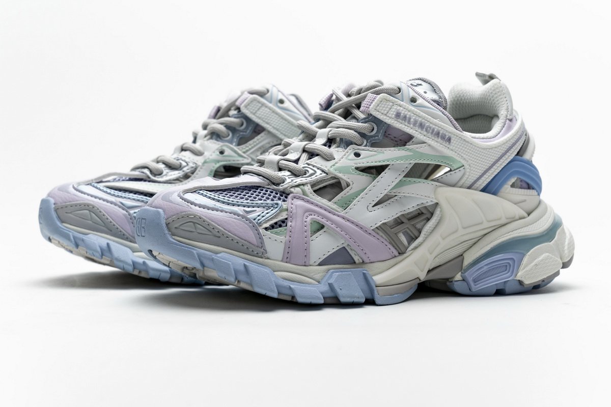 568615 W2GN3 9045 Blenciaga Track 2 Sneaker White Light Blue