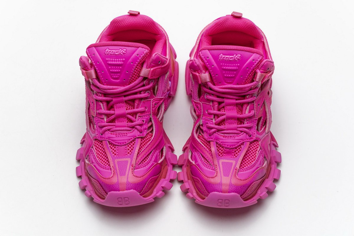 568615 W2FC1 5845 Blenciaga Track 2 Sneaker Fluo Pink