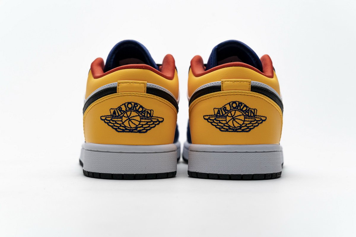 553558-123 Air Jordan 1 Low Blue Yellow Orange