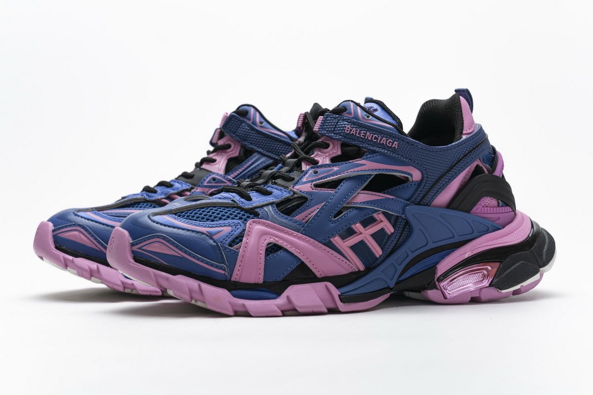 570391 W2GN3 4050 Blenciaga Track 2 Sneaker Blue Pink