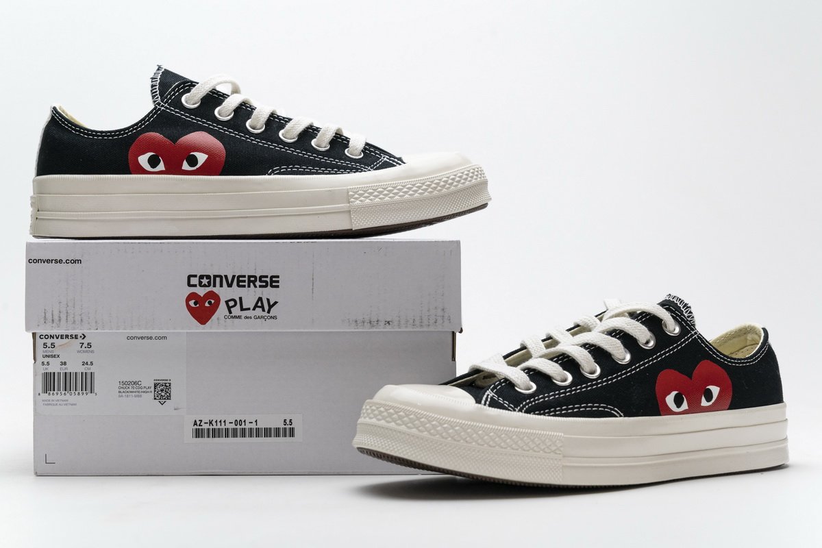 150206C CDG Play x Converse Chuck Taylor All Star 70 OX