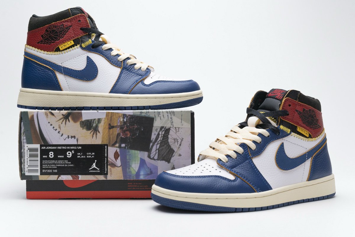 BV1300-146 Air Jordan 1 Retro High Union Los Angeles Blue Toe