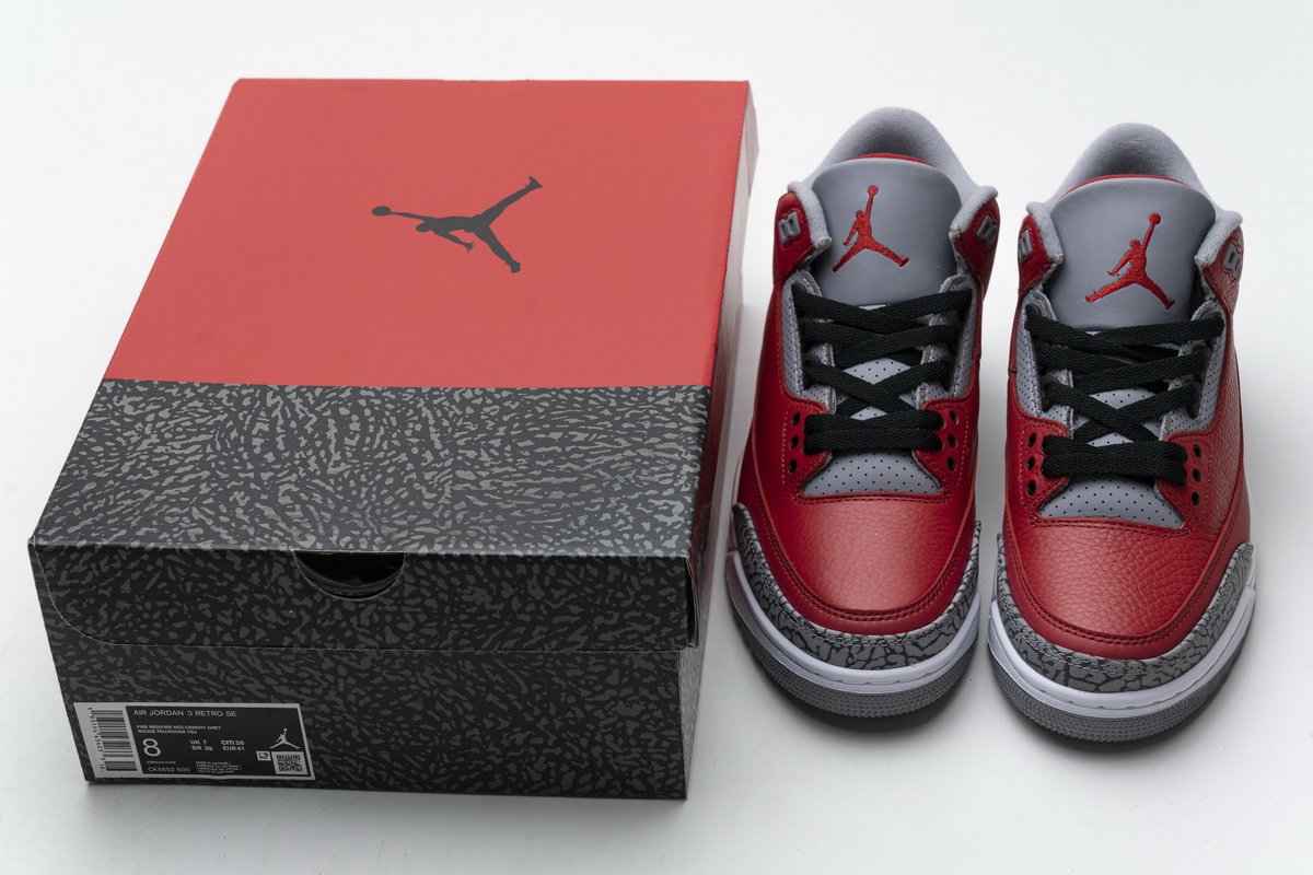 CK5692-600 Air Jordan 3 Retro SE Unite Fire Red