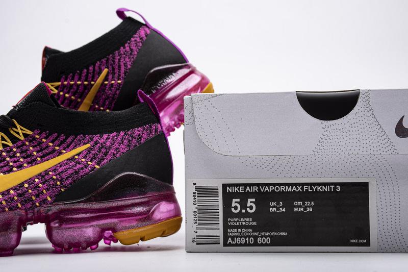 Nike Air VaporMax Flyknit 3.0 2019 Fuchsia Orange Black AJ6910-600