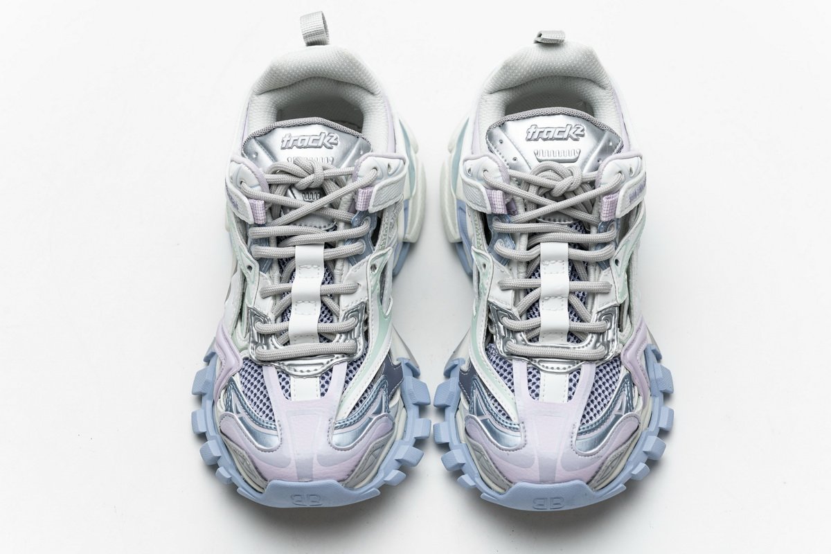 568615 W2GN3 9045 Blenciaga Track 2 Sneaker White Light Blue