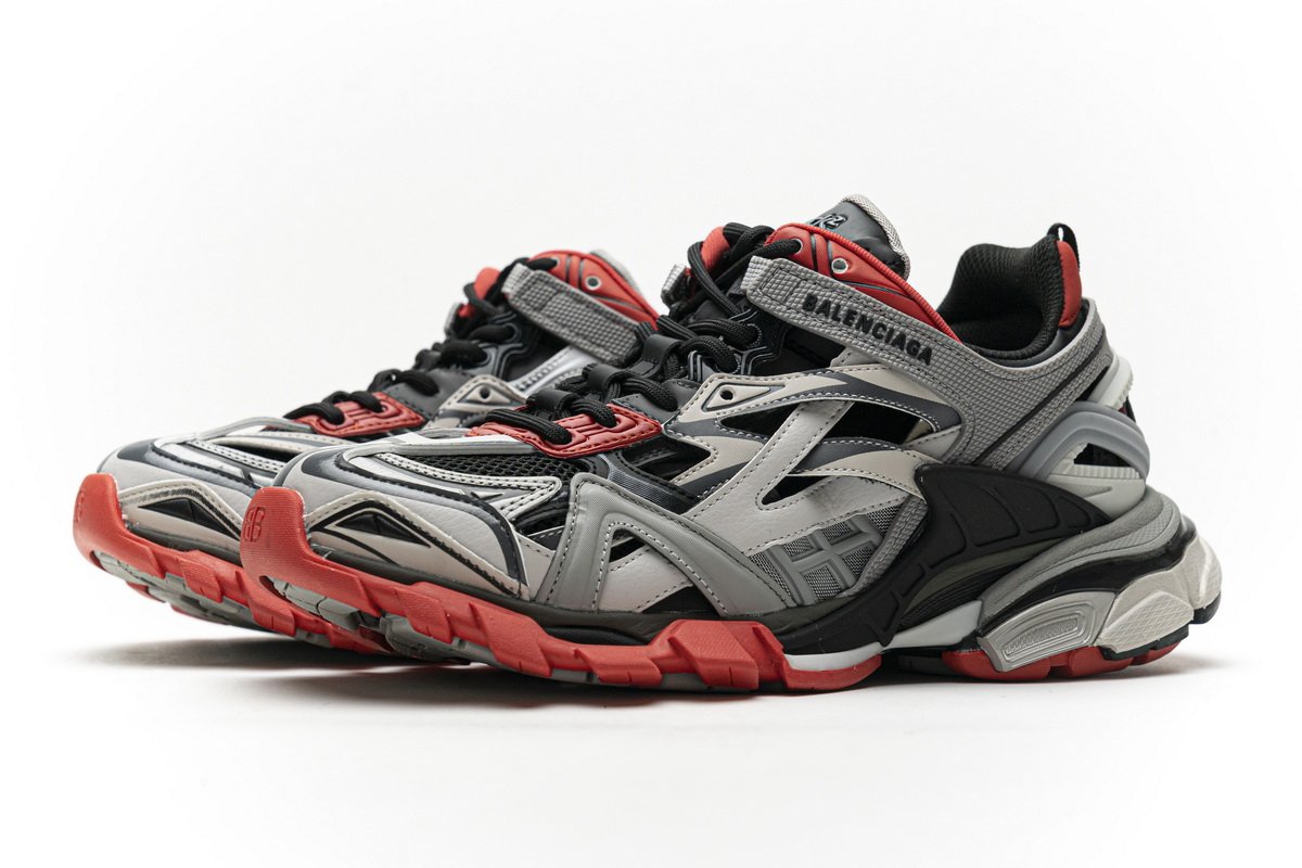 570391 W2GN3 1003 Blenciaga Track 2 Sneaker Grey Red