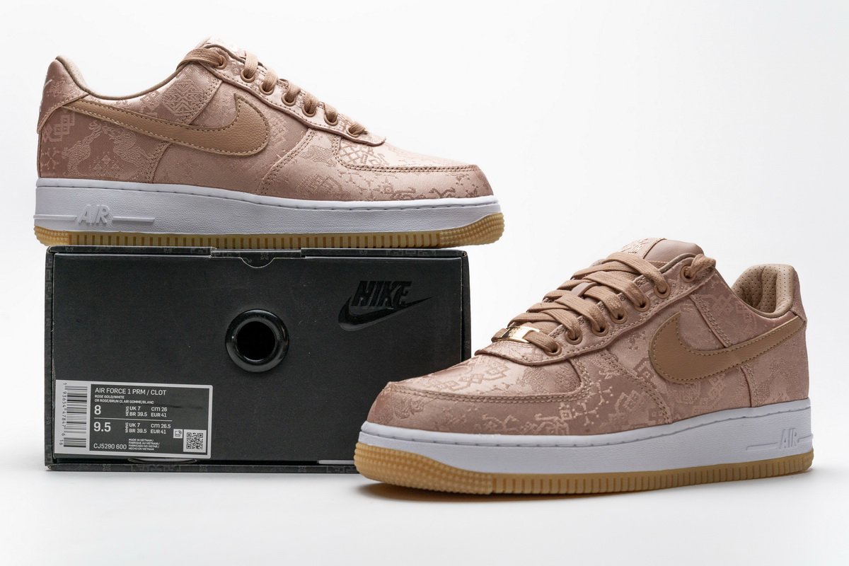 CJ5290-600 CLOT x Nike Air Force 1 Low “Rose Gold”
