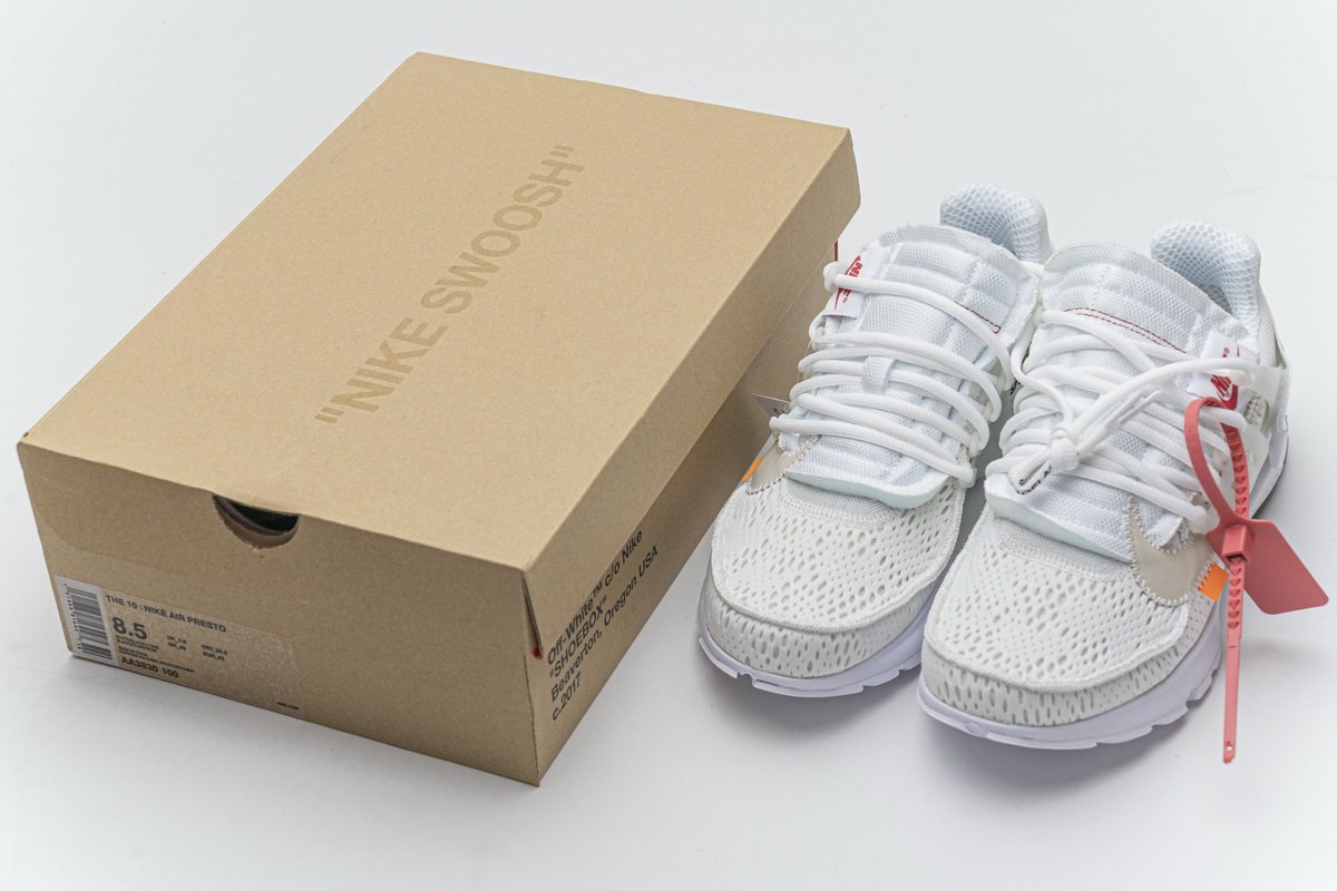 AA3830-100 OFF-WHITE x Nike Air Presto White