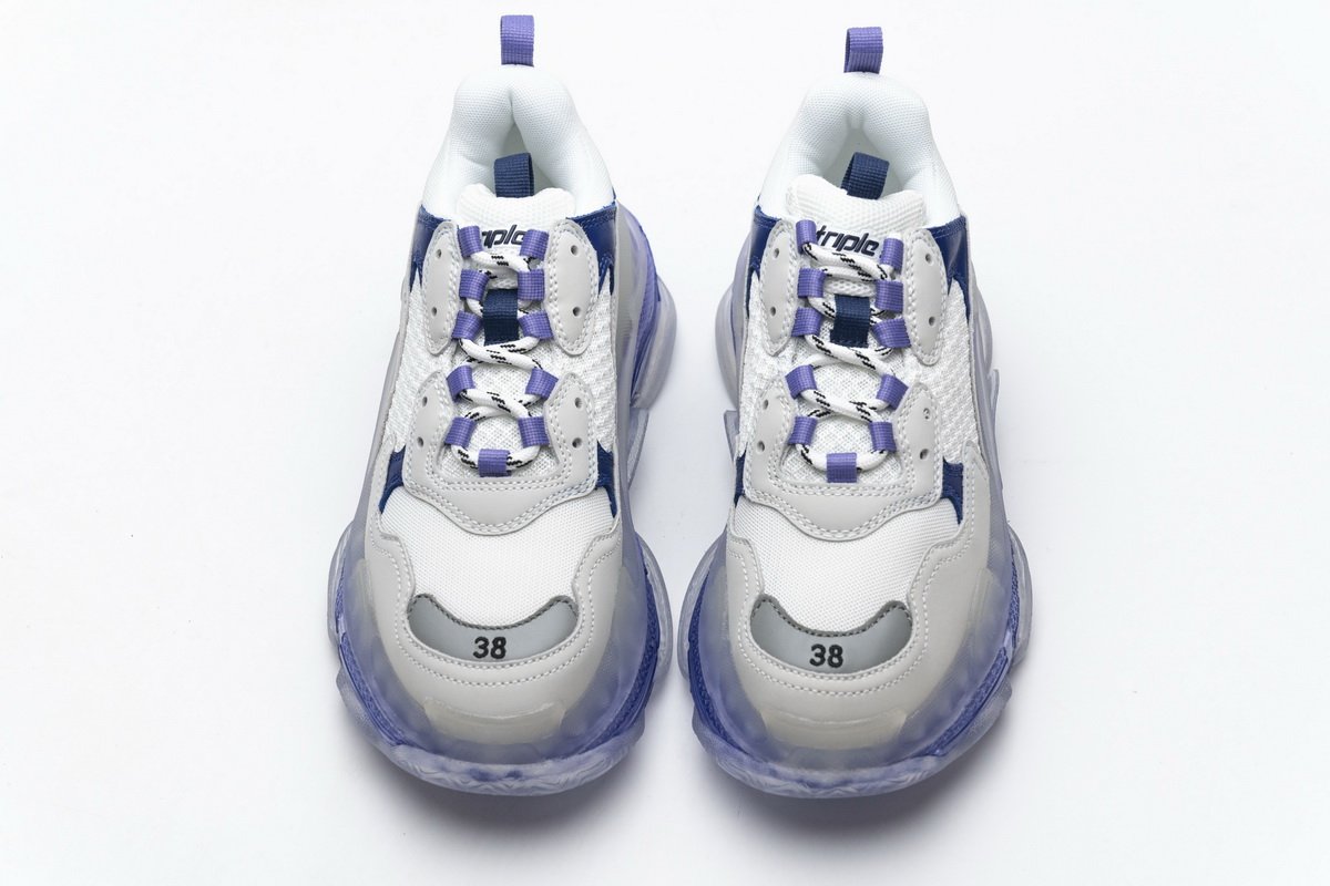 544351 w09e1 1322 Ba*len*cia*ga triple s white purple