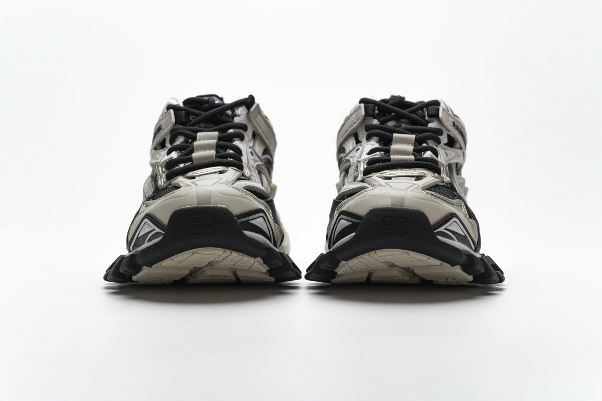 570391 W2GN9 2009 Blenciaga Track 2 Sneaker Champagne Black