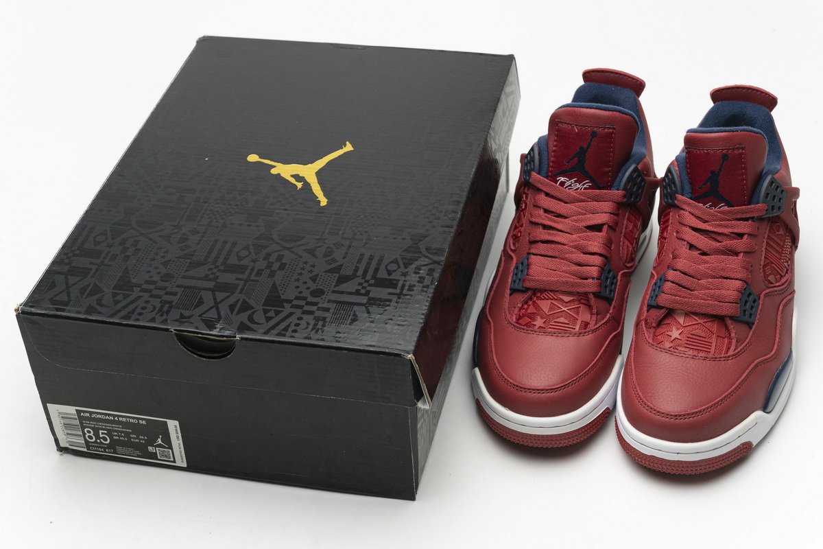 CI1184-617 Air Jordan 4 Retro FIBA Gym Red
