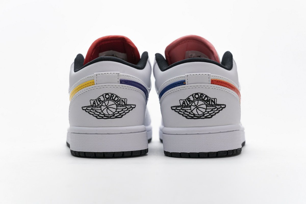 CW7009-100 Air Jordan 1 Low White Multi-Color
