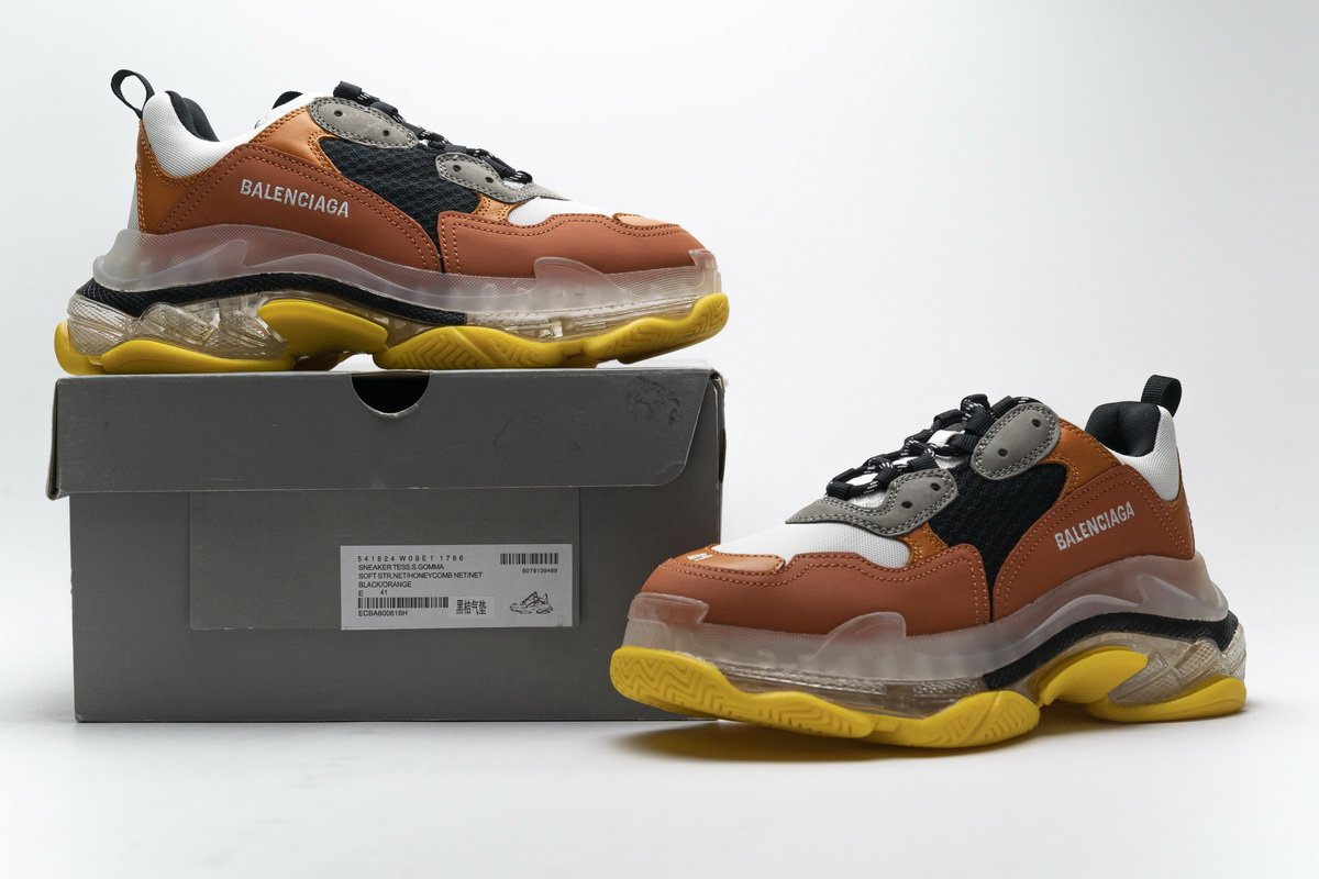 541624 w09e1 1766 Ba*len*cia*ga triple s black orange