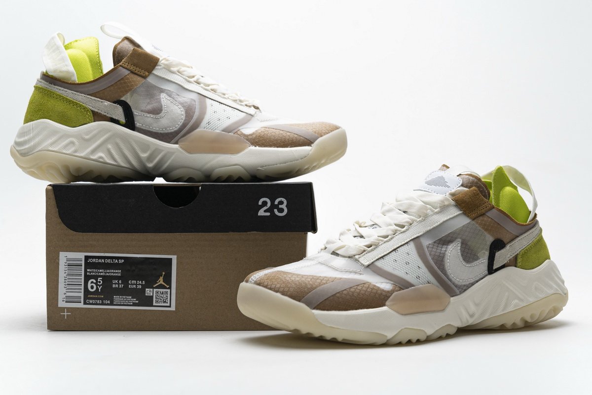 CW0783-104 Jordan Delta SP White Brown Green