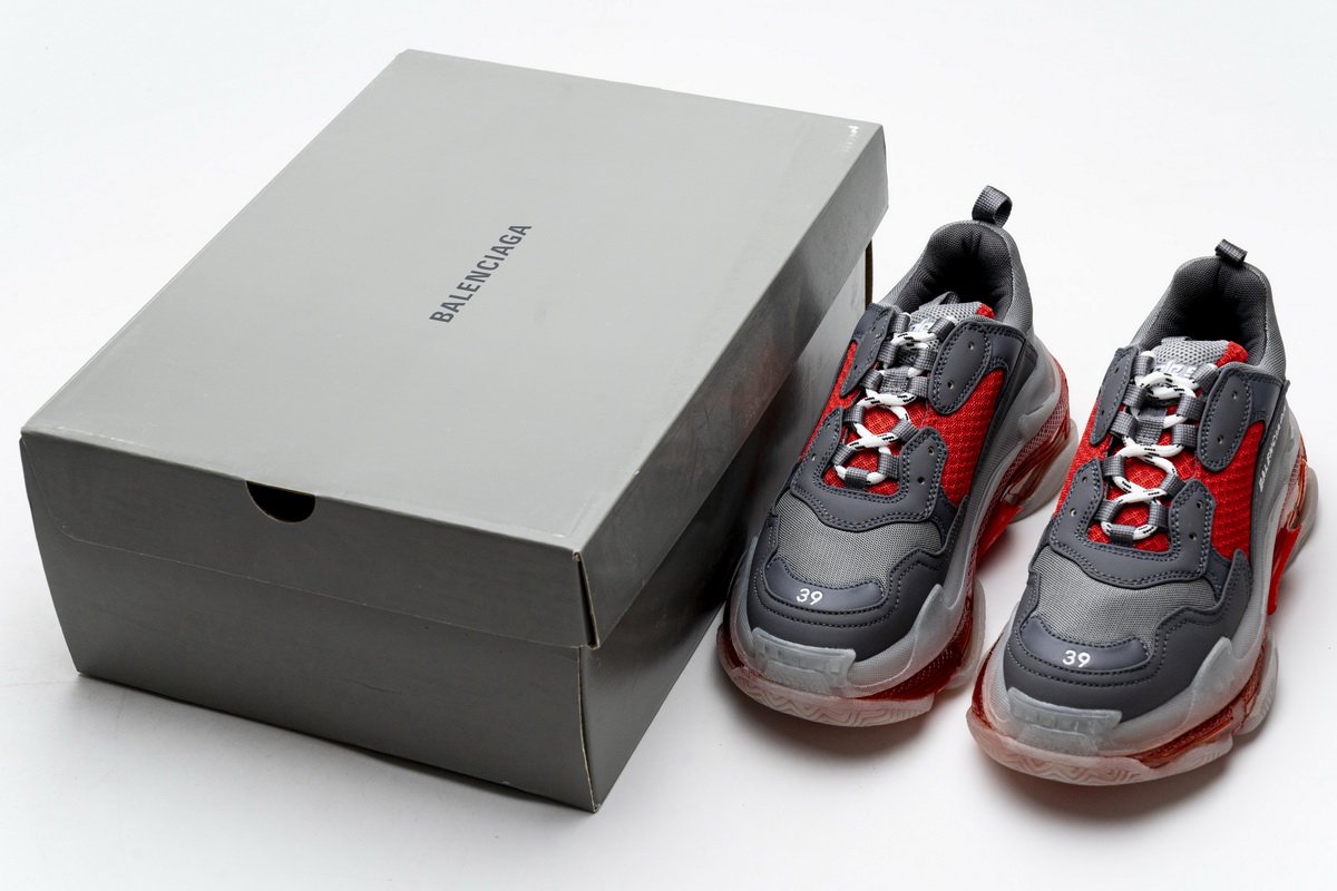 544351 w09o1 2262 Ba*len*cia*ga triple s grey red