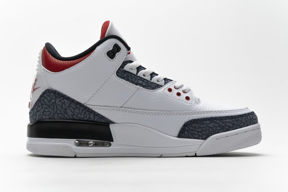 CZ6431-100 Air Jordan 3 Retro Fire Red Denim