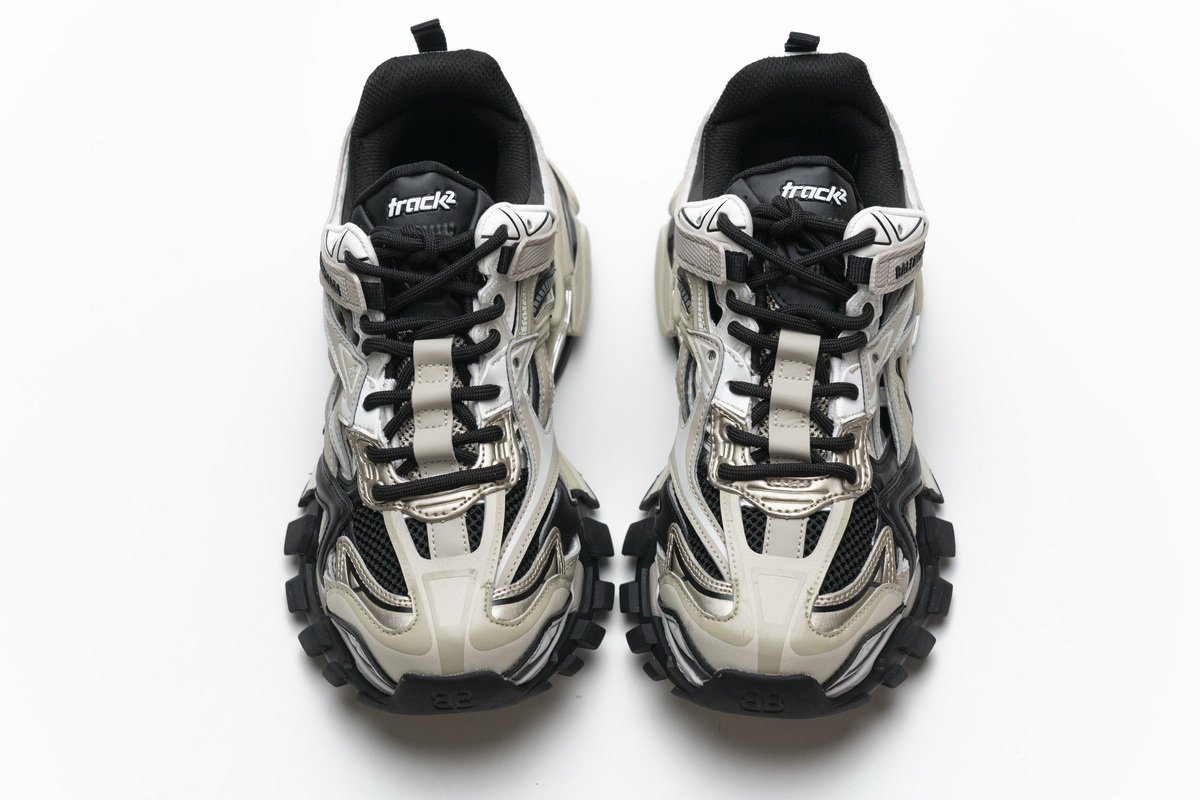 570391 W2GN9 2009 Blenciaga Track 2 Sneaker Champagne Black