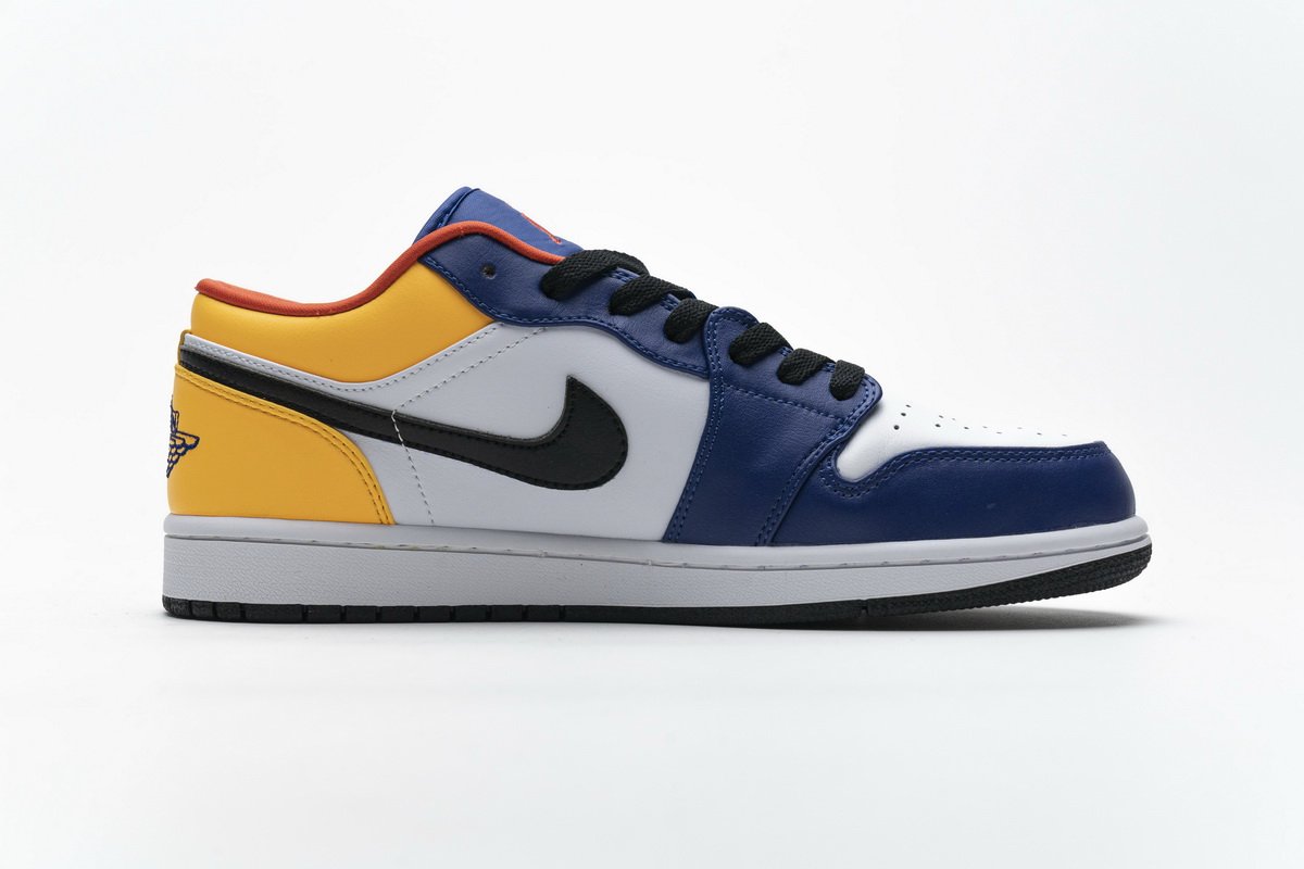 553558-123 Air Jordan 1 Low Blue Yellow Orange