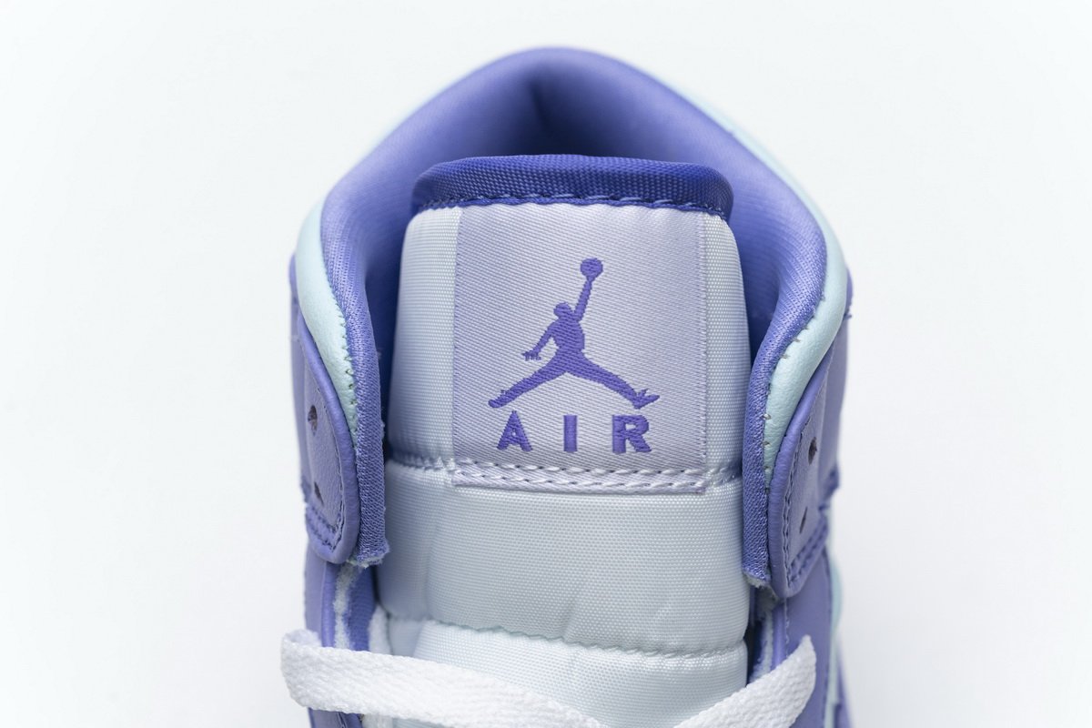 554725-500 Air Jordan 1 Mid Purple Aqua Blue