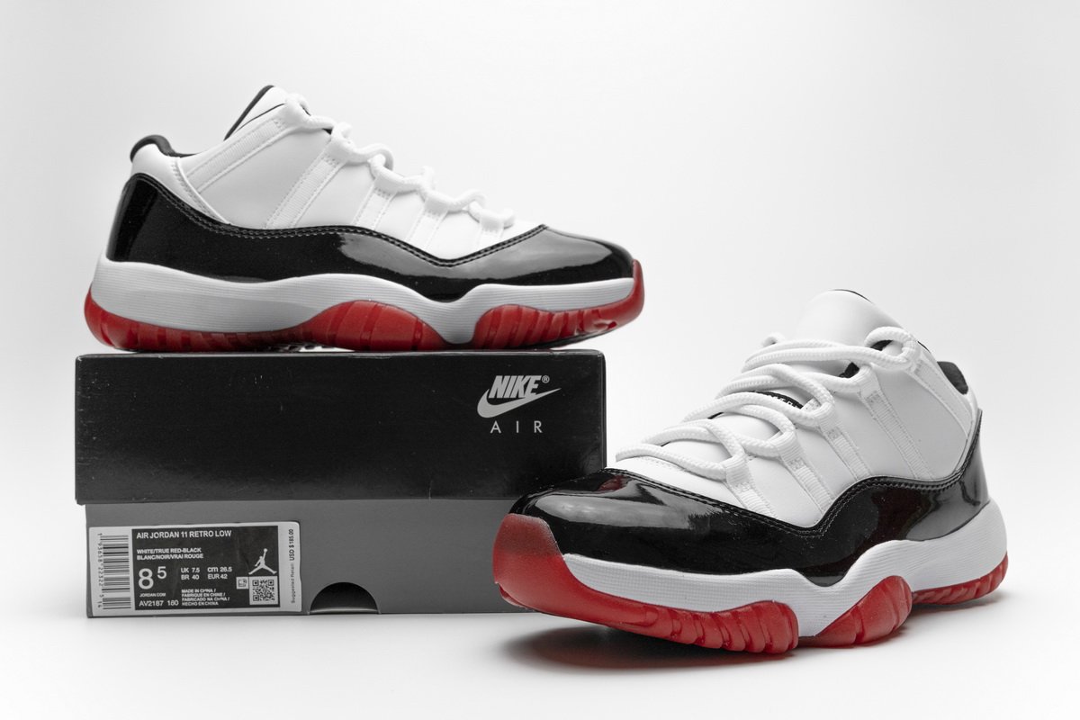 AV2187-160 Air Jordan 11 Low “White Bred”