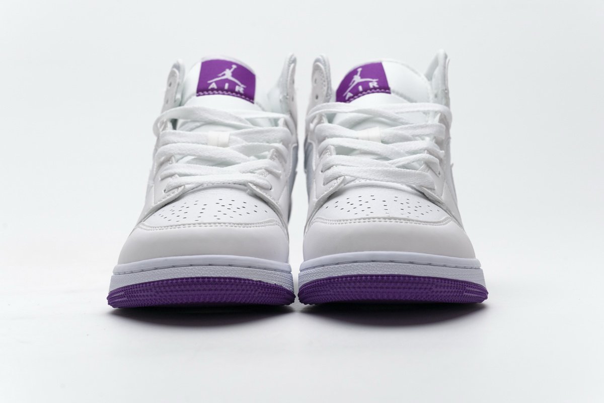 555112-100 Air Jordan 1 Mid SE White Fuchsia Blast