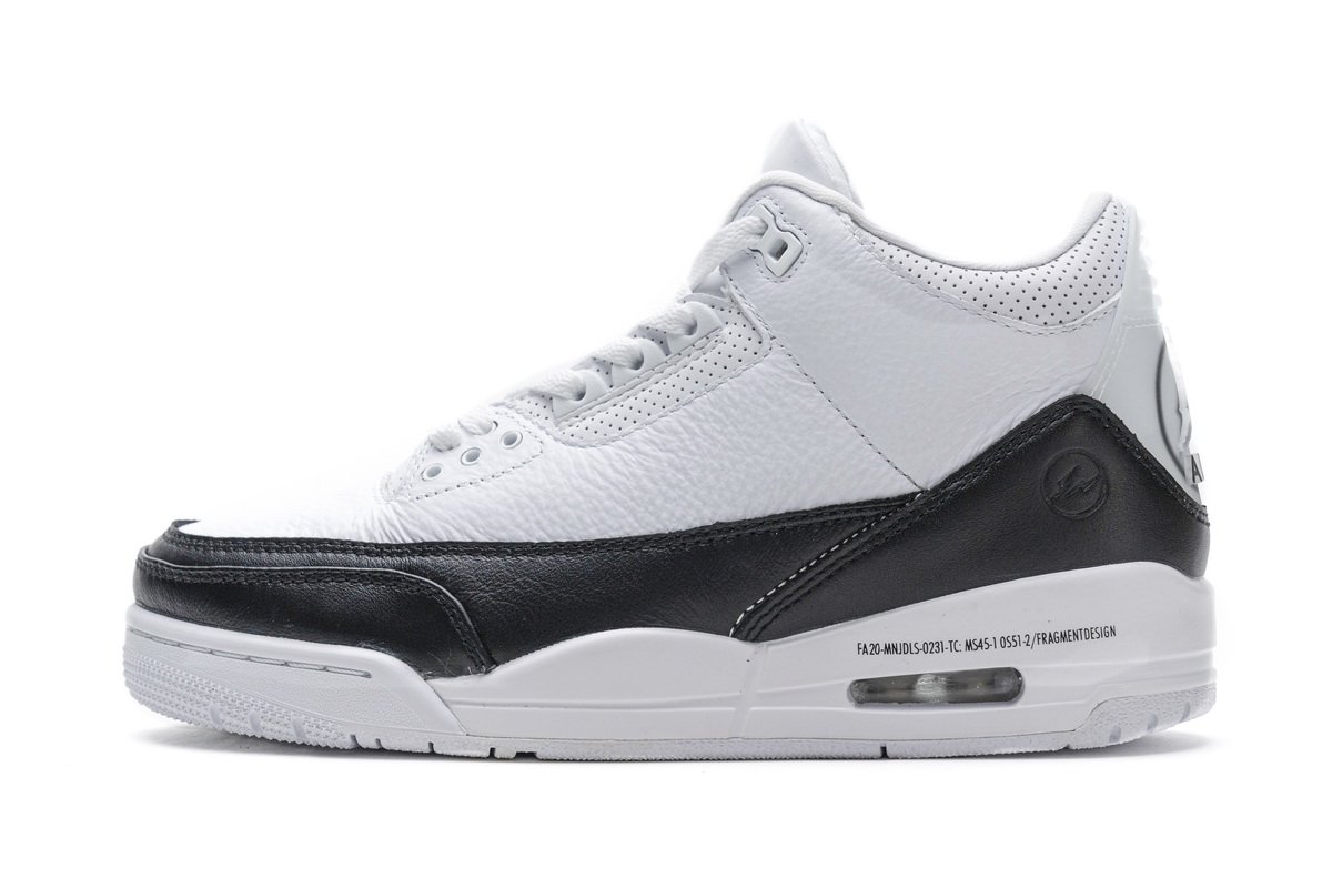 DA3595-100 Fragment Design x Air Jordan 3 Black White
