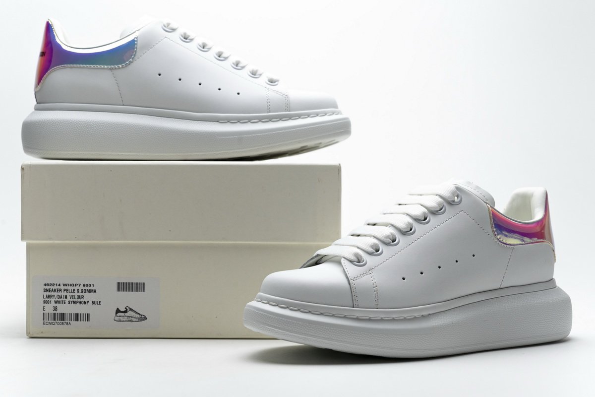 462214 WHGP7 9001 Ale*d*r M*Q*en Sneaker White Blue Laser
