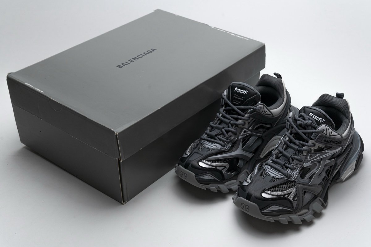 570391 W2GN3 1285 Blenciaga Track 2 Sneaker Medium Grey