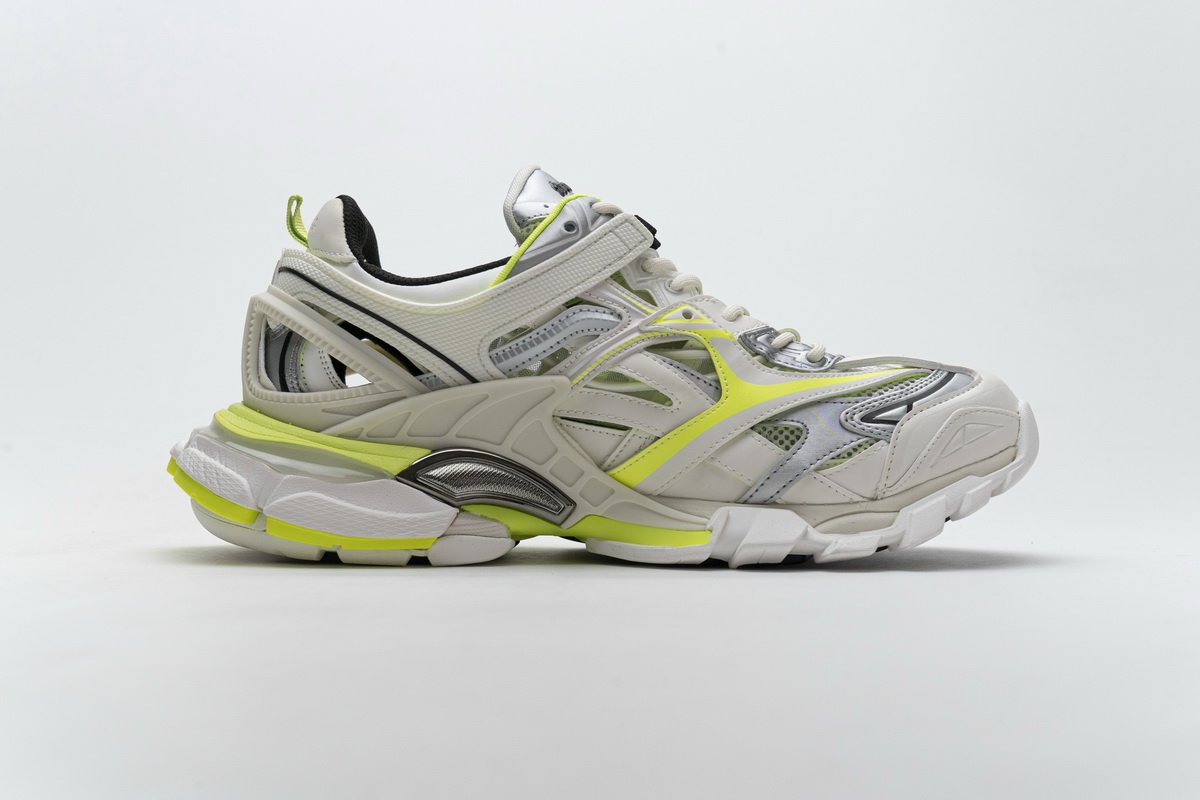 568515 W2ON3 9073 Blenciaga Track 2 Sneaker White Fluo Yellow