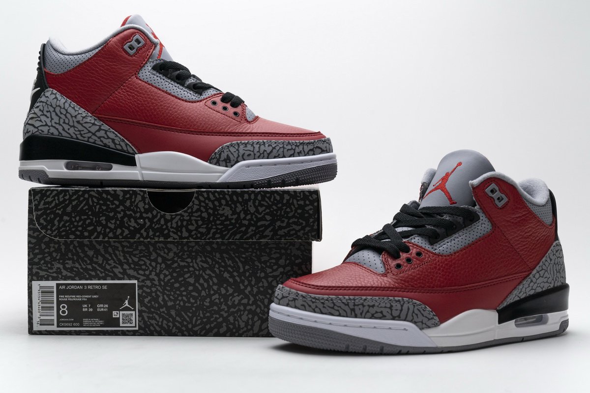 CK5692-600 Air Jordan 3 Retro SE Unite Fire Red