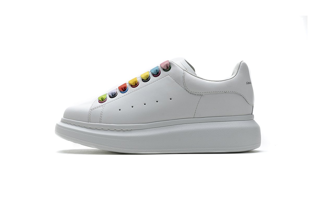 462214 WHGP7 9001 Ale*d*r M*Q*en Sneaker White Rainbow