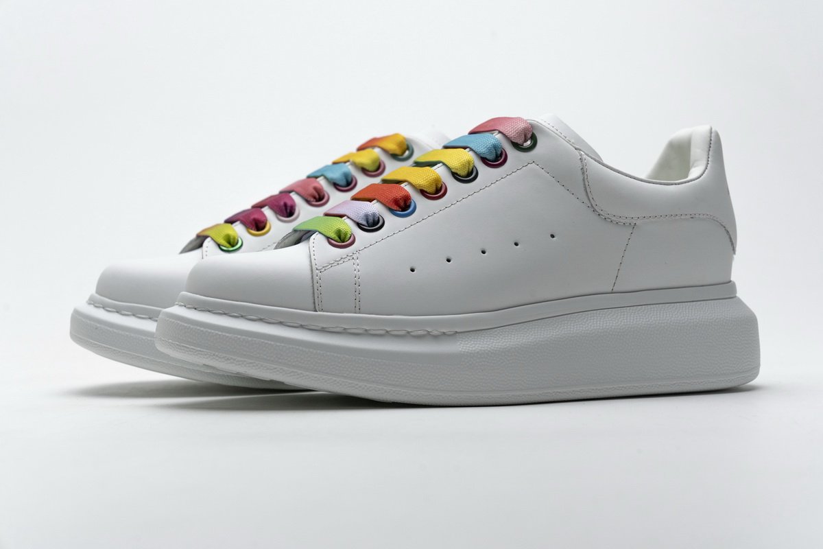 462214 WHGP7 9001 Ale*d*r M*Q*en Sneaker White Rainbow