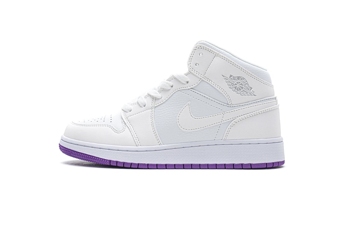 555112-100 Air Jordan 1 Mid SE White Fuchsia Blast