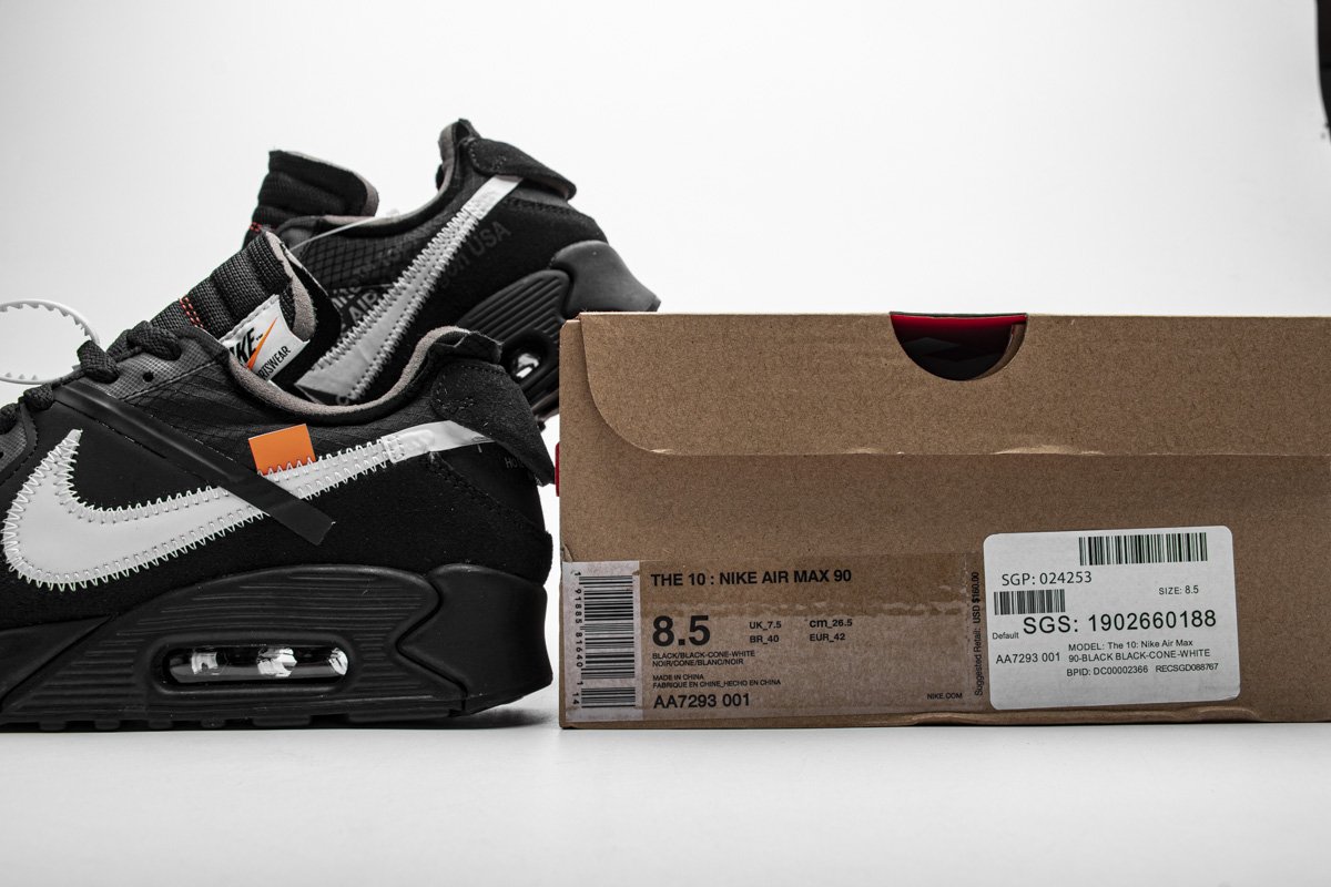 AA7293-001 Off-White x Nike Air Max 90 “All Black”