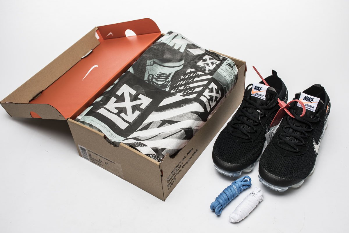 2018 1.0 AA3831-002 Off White x Nike Air VaporMax 2018 ‘Black White’