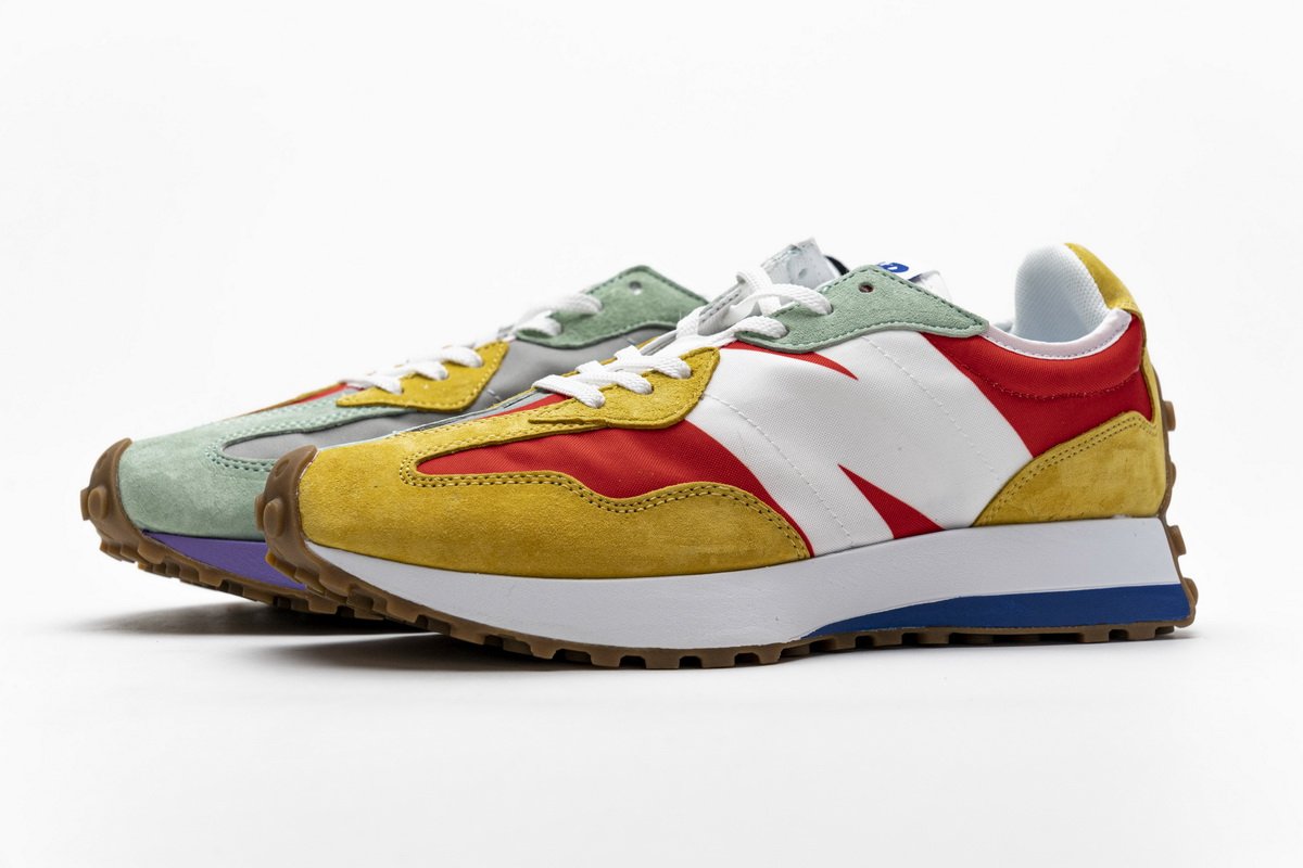 NB327LAB New Balance White Red Yellow