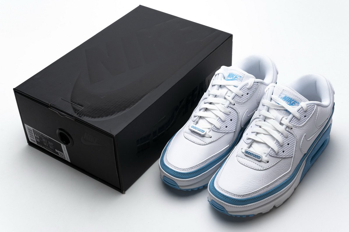 CJ7197-102 Undefeated x Nike Air Max 90 White Blue