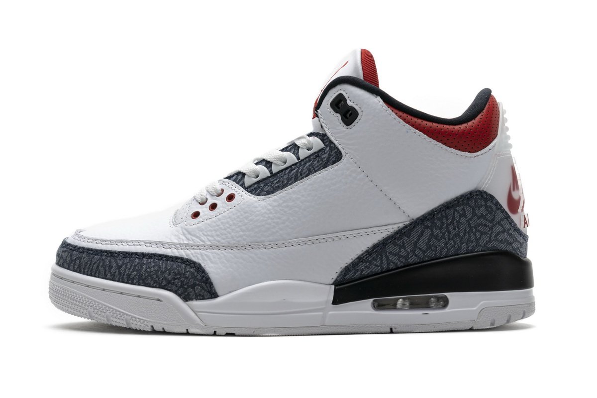 CZ6431-100 Air Jordan 3 Retro Fire Red Denim